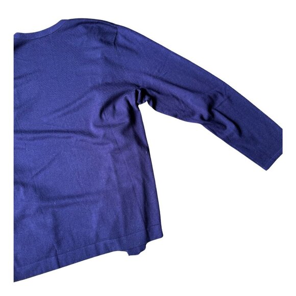 J.JILL eggplant 3 button wool blend cardigan size XL - Picture 3 of 9